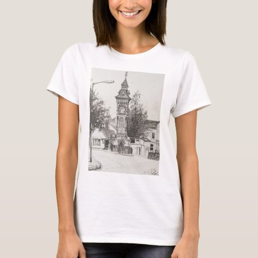 Y字状回路2007年の時計台の干し草 Tシャツ (正面)