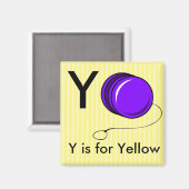 「Y字」はヨーヨー子のアルファベットマグネット用 マグネット (正面/裏面)