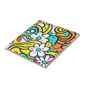 Y2はっきりしたKワイルドフラワー鮮やか春デコール タイル (側面)