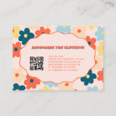 Y2カラフルK花手作り服 名刺 (裏面)