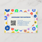 Y2カラフルK花手作り服 名刺 (裏面)