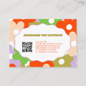 Y2カラフルK花手作り服 名刺 (裏面)