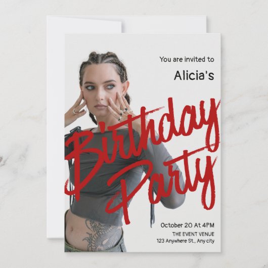 Y2kの誕生日 招待状 (正面)