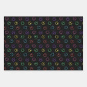 Y2Kエステ名門私立校風のティックスマイル顔 ラッピングペーパーシート (正面2)