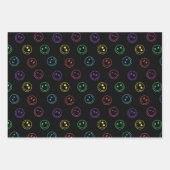 Y2Kエステ名門私立校風のティックスマイル顔 ラッピングペーパーシート (正面)