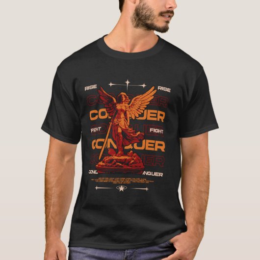 Y2Kエンジェル - 大胆なアーバングラフィティの美学 Tシャツ (正面)