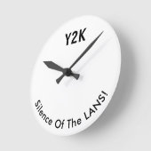 Y2Kクロック – 2000年カウントダウンクロック ラウンド壁時計 (傾斜)