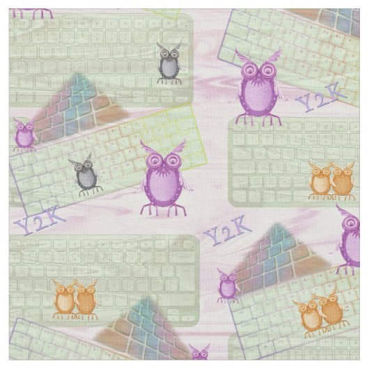 Y2Kコンピュータの日付2000 ファブリック (クローズアップ)