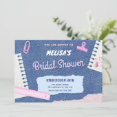 Y2Kスタイルのウェディングシャワー招待状 招待状 (スタンド正面)