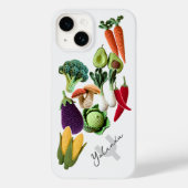 Y2Kスティッカーボムクロシェ野菜コラージュ名 Case-Mate iPhoneケース (裏面)