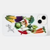 Y2Kスティッカーボムクロシェ野菜コラージュ名 Case-Mate iPhoneケース (裏面 (横))