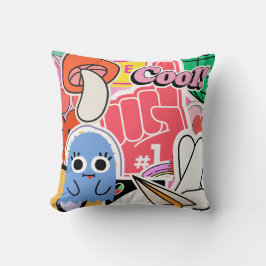 Y2Kステッカークールの明るい美学 クッション