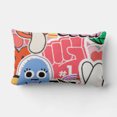 Y2Kステッカークールの明るい美学 ランバークッション (裏面)