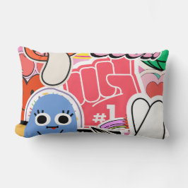 Y2Kステッカークールの明るい美学 ランバークッション