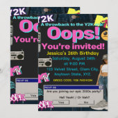 Y2Kパーティー 招待状 (正面/裏面)
