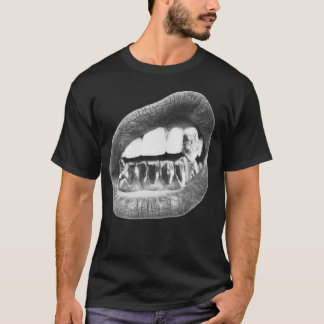 Y2KビッグリップスマウスTシャツ - グリルズホワイトTシャツ Tシャツ