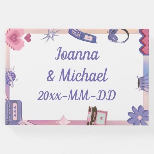 Y2Kピンクパープル2000sレトロテックギークラブズ結婚ズ ゲストブック (正面)