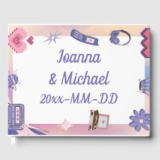 Y2Kピンクパープル2000sレトロテックギークラブズ結婚ズ ゲストブック