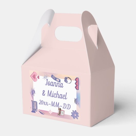 Y2Kピンクパープル2000sレトロテックギークラブズ結婚ズ フェイバーボックス (正面サイド)