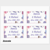 Y2Kピンクパープル2000sレトロテックギークラブズ結婚ズ 長方形シール (シート)