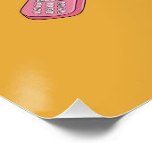 Y2Kフリップフォンハートパターン ポスター (コーナー)