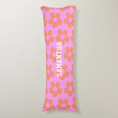 Y2kホットピ名門私立校風のックフラワードームデコル名前をカスタムする ボディピロー (正面縦)