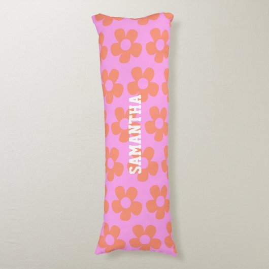 Y2kホットピ名門私立校風のックフラワードームデコル名前をカスタムする ボディピロー (正面縦)