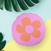 Y2kホットピ名門私立校風のックフラワードームデコール ラウンドクッション