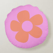 Y2kホットピ名門私立校風のックフラワードームデコール ラウンドクッション (裏面)