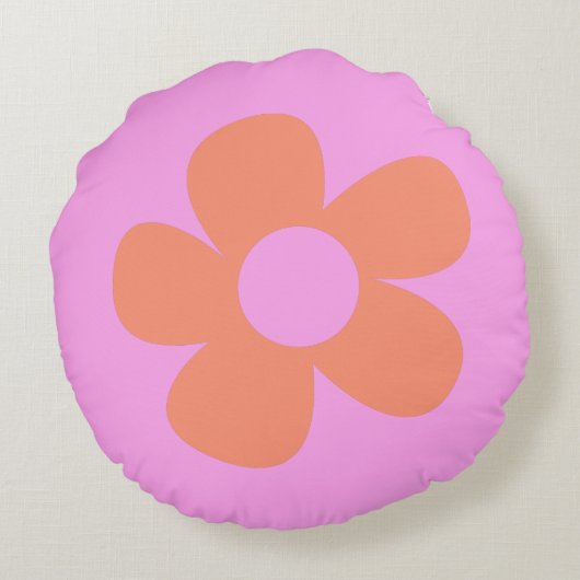 Y2kホットピ名門私立校風のックフラワードームデコール ラウンドクッション (裏面)