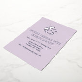 Y2Kメタリックシルバーパープルディスコ21st誕生日 箔招待状 (回転した状態)