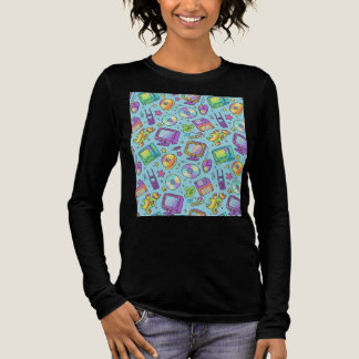 Y2Kレトロテクノロジー風イラスト トライブレンドTシャツ