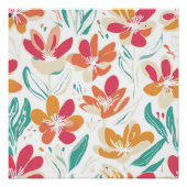 Y2Kワイルドフラワーはっきりしたノスタルジック鮮やか春アート ポスター (正面)