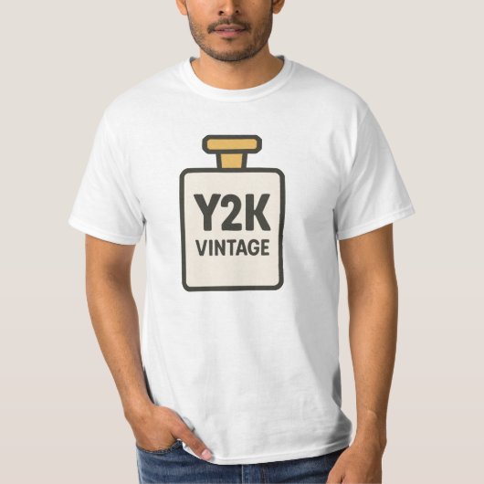 Y2Kヴィンテージレトロ審美香料ボトルデザイン Tシャツ (正面)