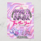 Y2K大晦日パーティの招待状 招待状 (正面/裏面)