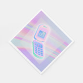 Y2K携帯電話文字虹色ハッピーバースデー名 スタンダードランチョンナプキン (角)