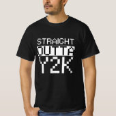 Y2K直後 - レトロピクセルタイポグラフィ Tシャツ (正面)