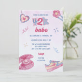 Y2K誕生日パーティーへの招待 招待状 (スタンド正面)