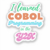 Y2K（西暦2000年）でCOBOL言語を習得 シール (正面)