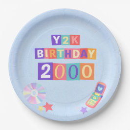 Y2K 2000年代トレンディ誕生日パーティー用ナプキン ペーパープレート