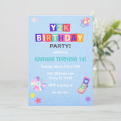 Y2K 2000's Trendy Birthday Party Invitation 招待状 (スタンド正面)