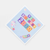 Y2K 2000's Trendy Birthday Party Napkin スタンダードランチョンナプキン (角)