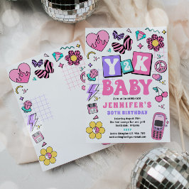 Y2K 90sディスコ30th誕生日パーティー 招待状