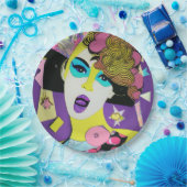 Y2K 90s/80s紙コラージュパーティープレート ペーパープレート (パーティー)