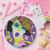 Y2K 90s/80s紙コラージュパーティープレート ペーパープレート (パーティー)