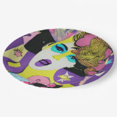 Y2K 90s/80s紙コラージュパーティープレート ペーパープレート (アングル)