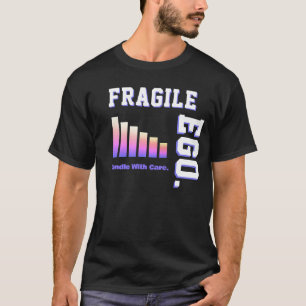 Y2K Aesthetic Fragile Ego Bold Typography Tシャツ
