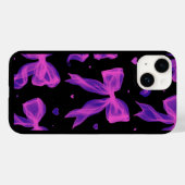 Y2K Aesthetic Purple Bow Ribbon Black iPhone case Case-Mate iPhoneケース (裏面 (横))