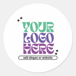 Y2k Business Logo Retrowave Cute ラウンドシール