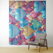 Y2K Colorful Heart Balloons Party 90s Backdrop タペストリー (インサイチュ)